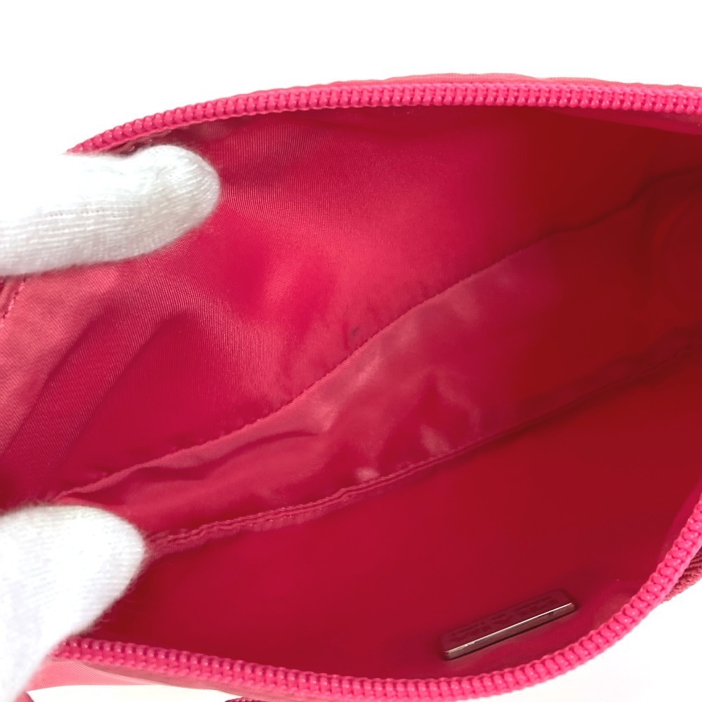 PRADA Triangle Logo Bag Shoulder Handbag Accessory Clutch Pink - Picture 10 of 15
